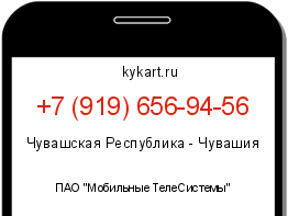 Информация о номере телефона +7 (919) 656-94-56: регион, оператор