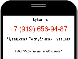 Информация о номере телефона +7 (919) 656-94-87: регион, оператор