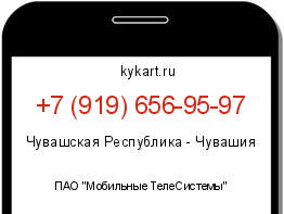 Информация о номере телефона +7 (919) 656-95-97: регион, оператор