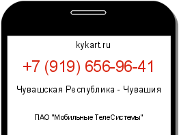 Информация о номере телефона +7 (919) 656-96-41: регион, оператор
