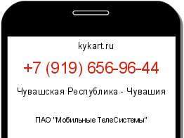 Информация о номере телефона +7 (919) 656-96-44: регион, оператор