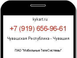 Информация о номере телефона +7 (919) 656-96-61: регион, оператор