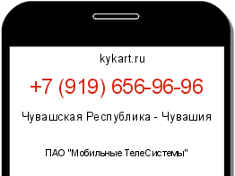 Информация о номере телефона +7 (919) 656-96-96: регион, оператор