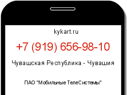 Информация о номере телефона +7 (919) 656-98-10: регион, оператор