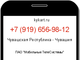 Информация о номере телефона +7 (919) 656-98-12: регион, оператор