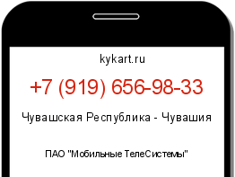 Информация о номере телефона +7 (919) 656-98-33: регион, оператор