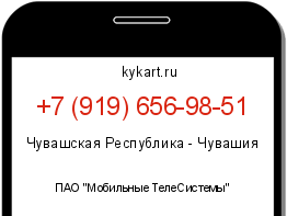 Информация о номере телефона +7 (919) 656-98-51: регион, оператор