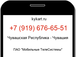 Информация о номере телефона +7 (919) 676-65-51: регион, оператор
