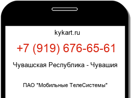 Информация о номере телефона +7 (919) 676-65-61: регион, оператор