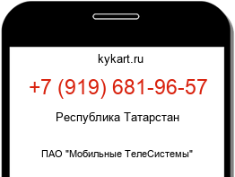 Информация о номере телефона +7 (919) 681-96-57: регион, оператор