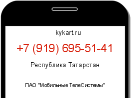 Информация о номере телефона +7 (919) 695-51-41: регион, оператор