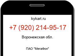 Информация о номере телефона +7 (920) 214-95-17: регион, оператор