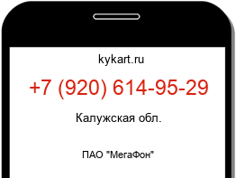 Информация о номере телефона +7 (920) 614-95-29: регион, оператор