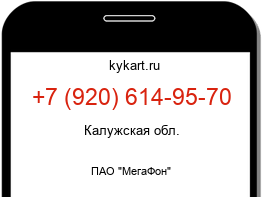 Информация о номере телефона +7 (920) 614-95-70: регион, оператор