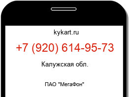 Информация о номере телефона +7 (920) 614-95-73: регион, оператор