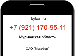 Информация о номере телефона +7 (921) 170-95-11: регион, оператор