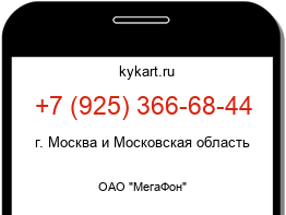Информация о номере телефона +7 (925) 366-68-44: регион, оператор