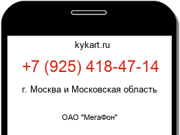 Информация о номере телефона +7 (925) 418-47-14: регион, оператор