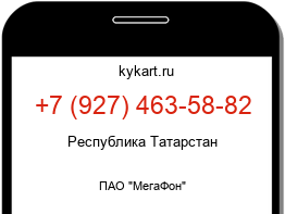 Информация о номере телефона +7 (927) 463-58-82: регион, оператор