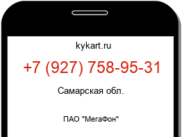 Информация о номере телефона +7 (927) 758-95-31: регион, оператор