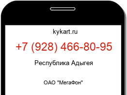 Информация о номере телефона +7 (928) 466-80-95: регион, оператор