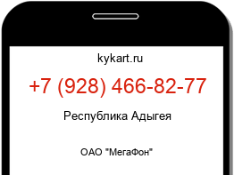 Информация о номере телефона +7 (928) 466-82-77: регион, оператор