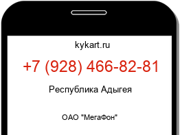 Информация о номере телефона +7 (928) 466-82-81: регион, оператор