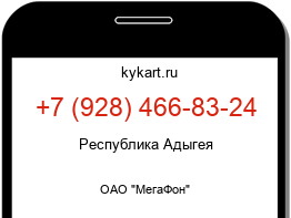 Информация о номере телефона +7 (928) 466-83-24: регион, оператор