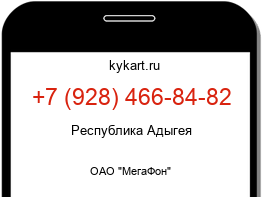 Информация о номере телефона +7 (928) 466-84-82: регион, оператор