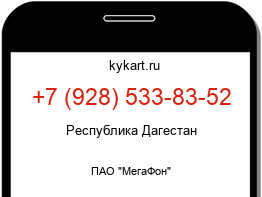 Информация о номере телефона +7 (928) 533-83-52: регион, оператор