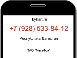 Информация о номере телефона +7 (928) 533-84-12: регион, оператор