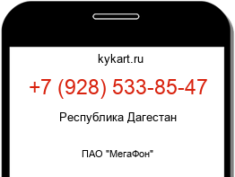 Информация о номере телефона +7 (928) 533-85-47: регион, оператор