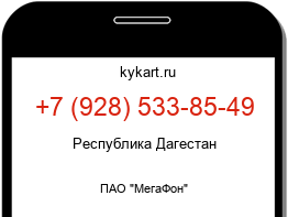 Информация о номере телефона +7 (928) 533-85-49: регион, оператор