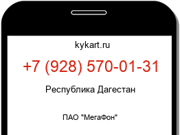 Информация о номере телефона +7 (928) 570-01-31: регион, оператор