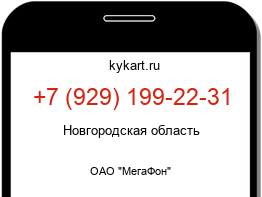 Информация о номере телефона +7 (929) 199-22-31: регион, оператор