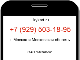 Информация о номере телефона +7 (929) 503-18-95: регион, оператор