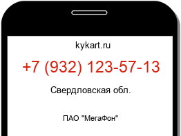 Информация о номере телефона +7 (932) 123-57-13: регион, оператор