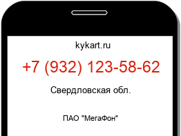 Информация о номере телефона +7 (932) 123-58-62: регион, оператор