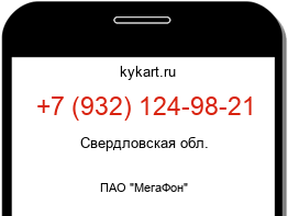 Информация о номере телефона +7 (932) 124-98-21: регион, оператор