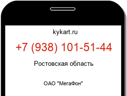 Информация о номере телефона +7 (938) 101-51-44: регион, оператор