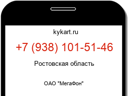 Информация о номере телефона +7 (938) 101-51-46: регион, оператор