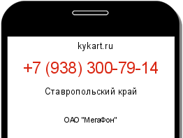 Информация о номере телефона +7 (938) 300-79-14: регион, оператор