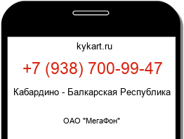 Информация о номере телефона +7 (938) 700-99-47: регион, оператор