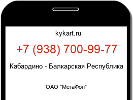 Информация о номере телефона +7 (938) 700-99-77: регион, оператор