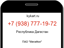 Информация о номере телефона +7 (938) 777-19-72: регион, оператор