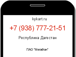 Информация о номере телефона +7 (938) 777-21-51: регион, оператор