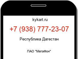 Информация о номере телефона +7 (938) 777-23-07: регион, оператор