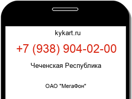 Информация о номере телефона +7 (938) 904-02-00: регион, оператор