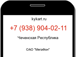 Информация о номере телефона +7 (938) 904-02-11: регион, оператор