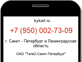 Информация о номере телефона +7 (950) 002-73-09: регион, оператор